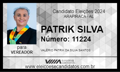 Candidato PATRIK SILVA 2024 - ARAPIRACA - Eleições