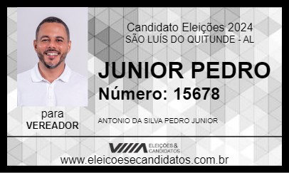 Candidato JUNIOR PEDRO 2024 - SÃO LUÍS DO QUITUNDE - Eleições