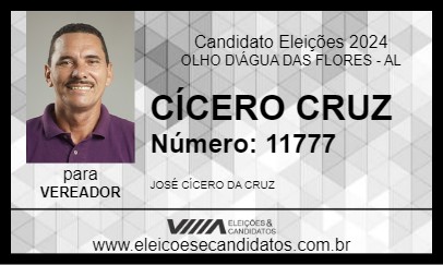 Candidato CÍCERO CRUZ 2024 - OLHO D\ÁGUA DAS FLORES - Eleições