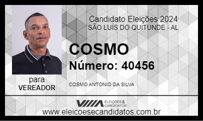 Candidato COSMO 2024 - SÃO LUÍS DO QUITUNDE - Eleições