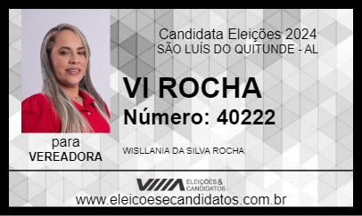 Candidato VI ROCHA 2024 - SÃO LUÍS DO QUITUNDE - Eleições