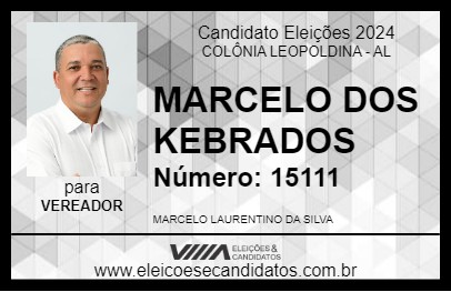 Candidato MARCELO DOS KEBRADOS 2024 - COLÔNIA LEOPOLDINA - Eleições