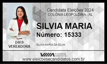 Candidato SILVIA MARIA 2024 - COLÔNIA LEOPOLDINA - Eleições