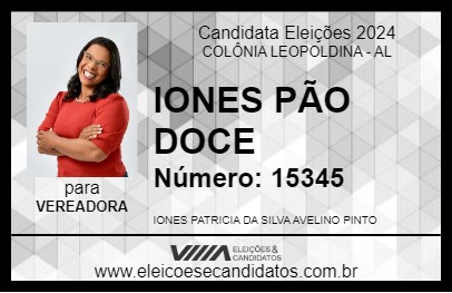 Candidato IONES PÃO DOCE 2024 - COLÔNIA LEOPOLDINA - Eleições