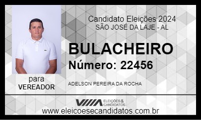 Candidato BULACHEIRO 2024 - SÃO JOSÉ DA LAJE - Eleições