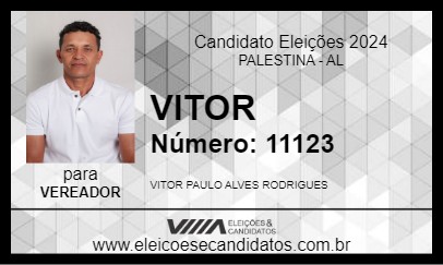 Candidato VITOR 2024 - PALESTINA - Eleições