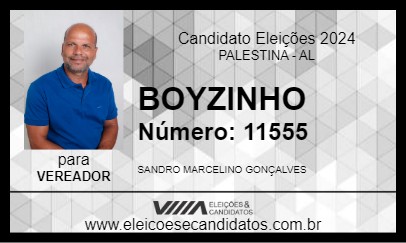 Candidato BOYZINHO 2024 - PALESTINA - Eleições