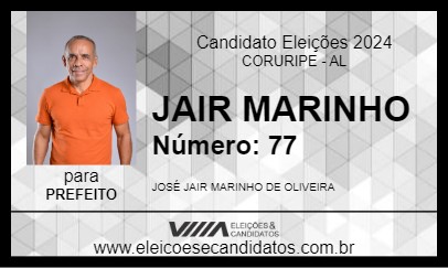 Candidato JAIR MARINHO 2024 - CORURIPE - Eleições