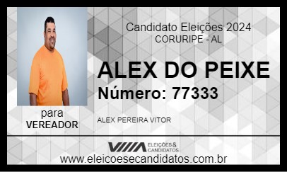 Candidato ALEX DO PEIXE 2024 - CORURIPE - Eleições