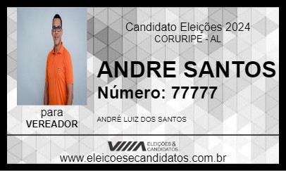 Candidato ANDRE SANTOS 2024 - CORURIPE - Eleições