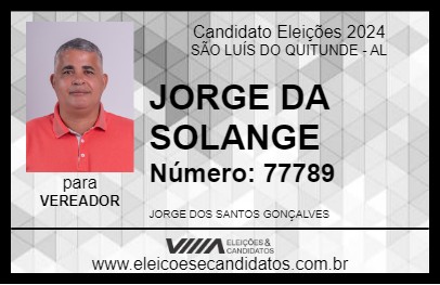 Candidato JUNIOR DA SOLANGE 2024 - SÃO LUÍS DO QUITUNDE - Eleições