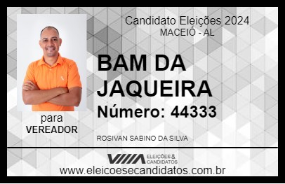 Candidato BAM DA JAQUEIRA 2024 - MACEIÓ - Eleições