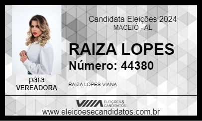 Candidato RAIZA LOPES 2024 - MACEIÓ - Eleições