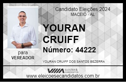 Candidato YOURAN CRUIFF 2024 - MACEIÓ - Eleições