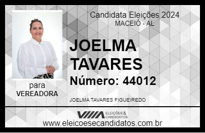 Candidato JOELMA TAVARES 2024 - MACEIÓ - Eleições