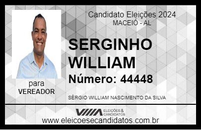 Candidato SERGINHO WILLIAM 2024 - MACEIÓ - Eleições