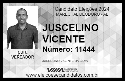 Candidato JUSCELINO VICENTE 2024 - MARECHAL DEODORO - Eleições