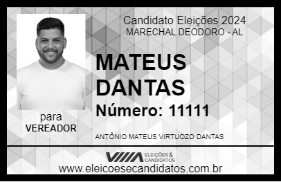 Candidato MATEUS DANTAS 2024 - MARECHAL DEODORO - Eleições