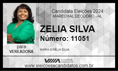 Candidato ZELIA SILVA 2024 - MARECHAL DEODORO - Eleições