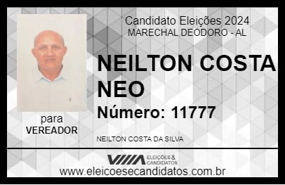 Candidato NEILTON COSTA  NEO 2024 - MARECHAL DEODORO - Eleições