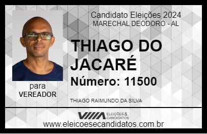 Candidato THIAGO DO JACARÉ 2024 - MARECHAL DEODORO - Eleições