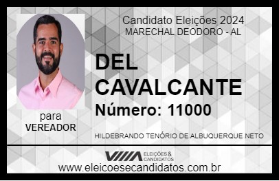 Candidato DEL CAVALCANTE 2024 - MARECHAL DEODORO - Eleições