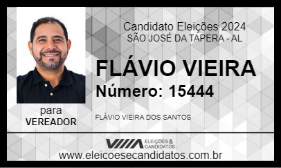 Candidato FLÁVIO VIEIRA 2024 - SÃO JOSÉ DA TAPERA - Eleições