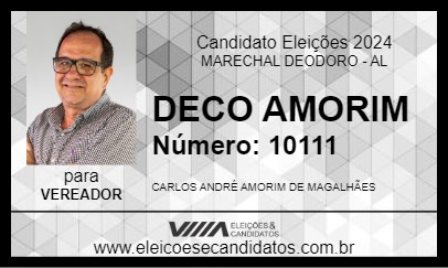 Candidato DECO AMORIM 2024 - MARECHAL DEODORO - Eleições