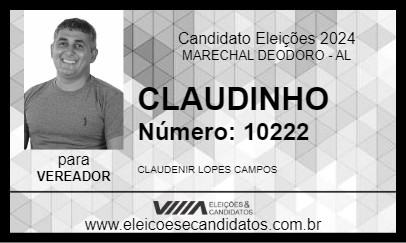 Candidato CLAUDINHO CAMPOS 2024 - MARECHAL DEODORO - Eleições