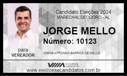 Candidato JORGE MELLO 2024 - MARECHAL DEODORO - Eleições