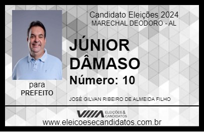 Candidato JÚNIOR DÂMASO 2024 - MARECHAL DEODORO - Eleições