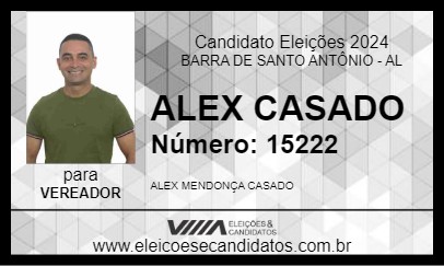 Candidato ALEX CASADO 2024 - BARRA DE SANTO ANTÔNIO - Eleições