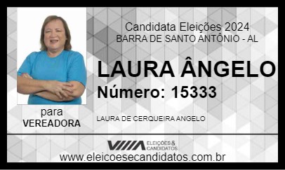 Candidato LAURA ÂNGELO 2024 - BARRA DE SANTO ANTÔNIO - Eleições