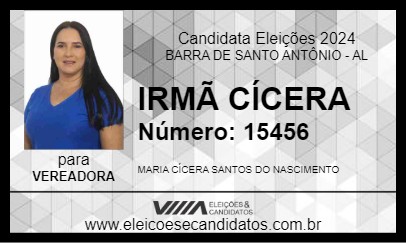 Candidato IRMÃ CÍCERA 2024 - BARRA DE SANTO ANTÔNIO - Eleições