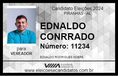 Candidato EDNALDO CONRRADO 2024 - PIRANHAS - Eleições