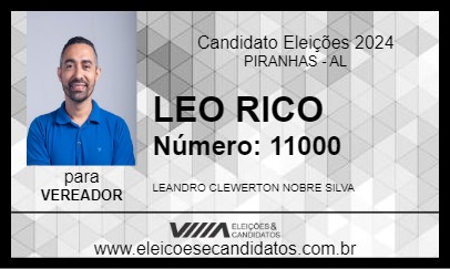 Candidato LEO RICO 2024 - PIRANHAS - Eleições