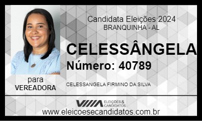 Candidato CELESSÂNGELA 2024 - BRANQUINHA - Eleições