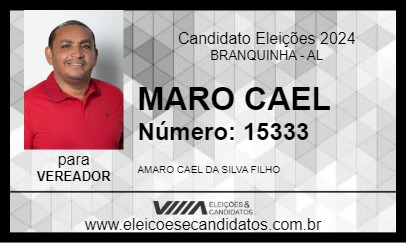 Candidato MARO CAEL 2024 - BRANQUINHA - Eleições