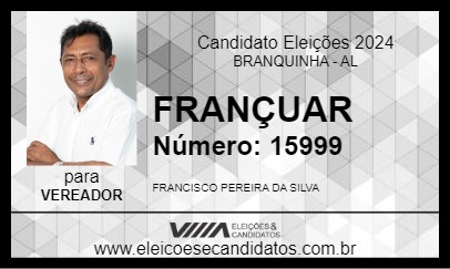 Candidato FRANÇUAR 2024 - BRANQUINHA - Eleições