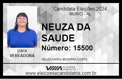 Candidato NEUZA DA SAUDE 2024 - MURICI - Eleições