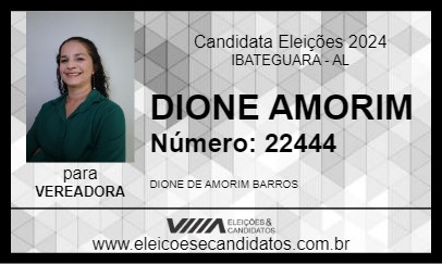 Candidato DIONE AMORIM 2024 - IBATEGUARA - Eleições