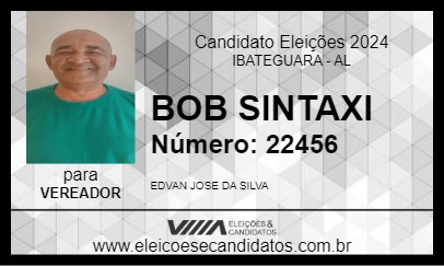 Candidato BOB SINTAXI 2024 - IBATEGUARA - Eleições