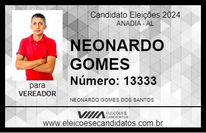 Candidato NEONARDO GOMES 2024 - ANADIA - Eleições