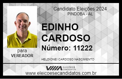 Candidato EDINHO CARDOSO 2024 - PINDOBA - Eleições