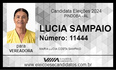 Candidato LUCIA SAMPAIO 2024 - PINDOBA - Eleições