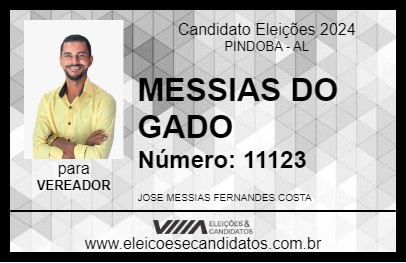 Candidato MESSIAS DO GADO 2024 - PINDOBA - Eleições