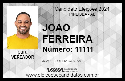 Candidato JOAO FERREIRA 2024 - PINDOBA - Eleições