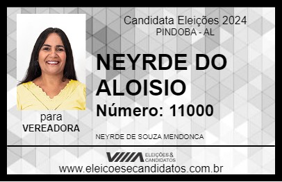 Candidato NEYRDE DO ALOISIO 2024 - PINDOBA - Eleições