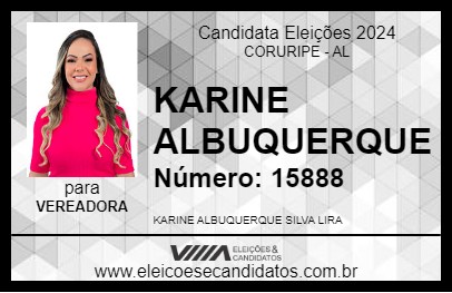 Candidato KARINE ALBUQUERQUE 2024 - CORURIPE - Eleições