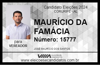 Candidato MAURÍCIO DA FAMÁCIA 2024 - CORURIPE - Eleições